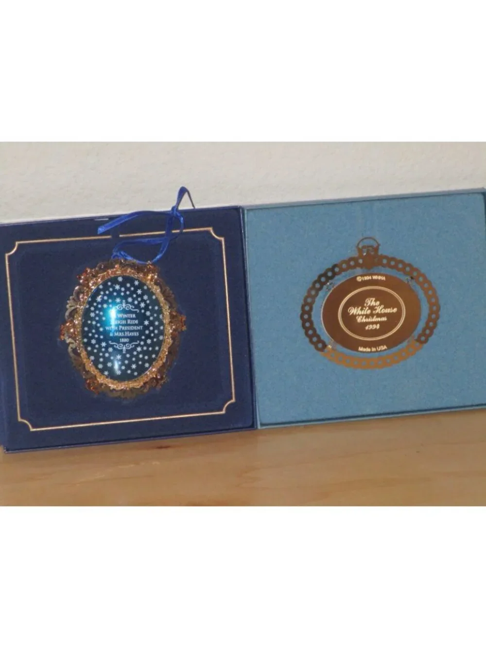 White House Historical Association Christmas Ornaments Lot of 2 Good in Box